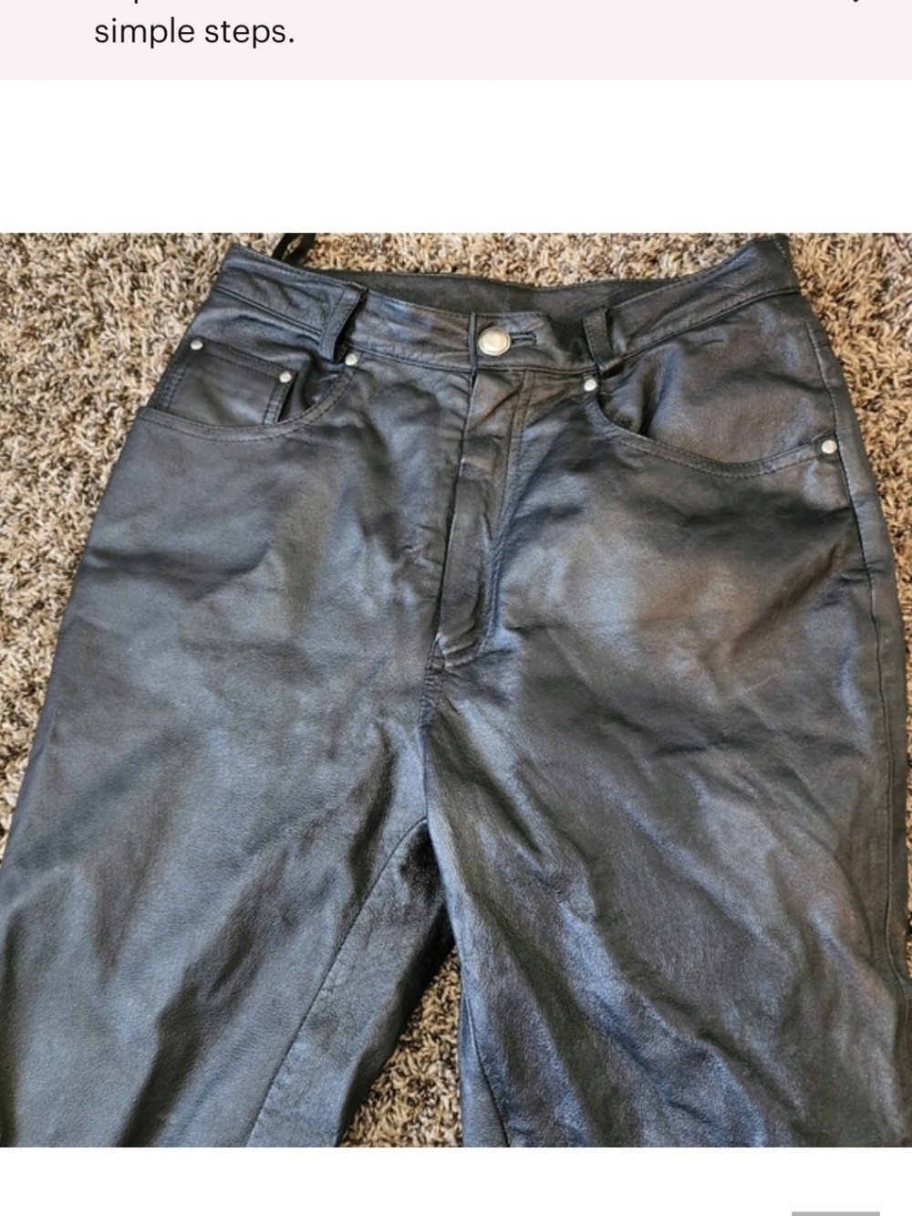 Newport News Black Leather Pants